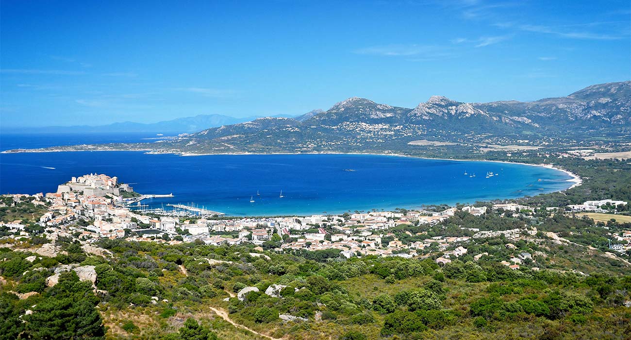 Vue panoramique sur la baie de Calvi